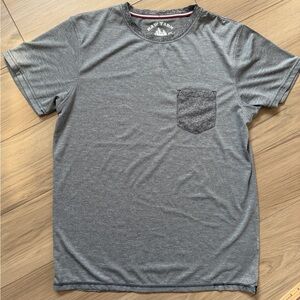 Raw Yarn Industries Men’s Heather Gray Pocket Crew Neck T-Shirt